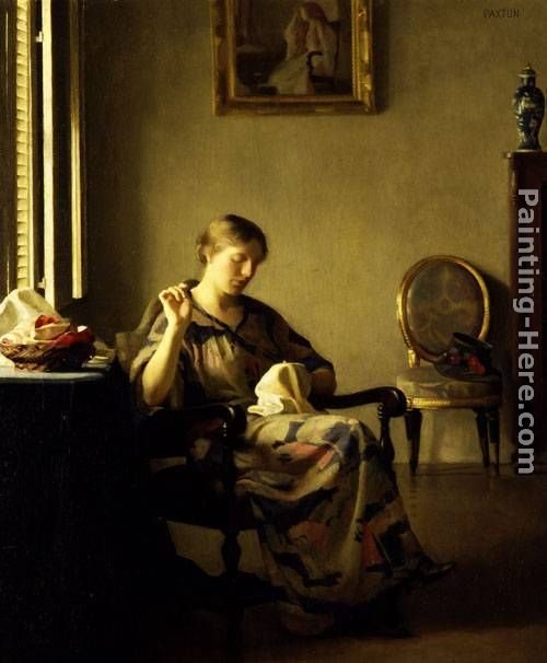 William McGregor Paxton Woman Sewing